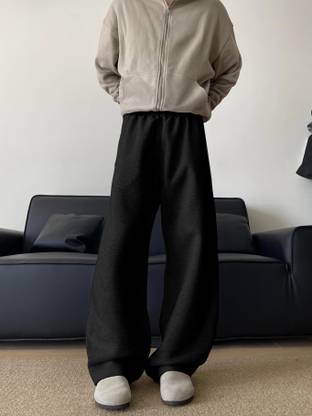 PROGENY Solid Men Black Track Pants