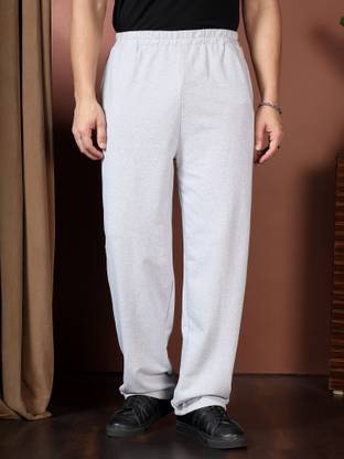 KOTTY Solid Men White Track Pants