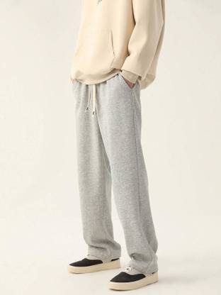 Dockstreet Loose Fit Men Grey Trousers