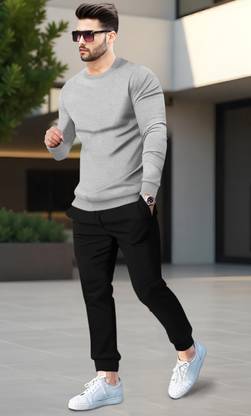 BLIVE Solid Men Track Suit