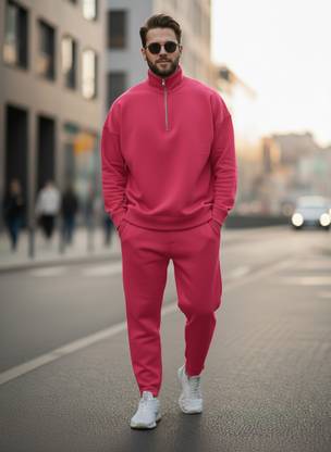 MACK JONNEY Solid Men Track Suit