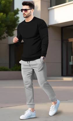 BLIVE Solid Men Track Suit