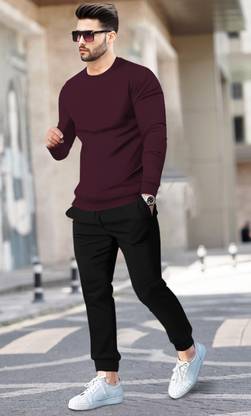 BLIVE Solid Men Track Suit