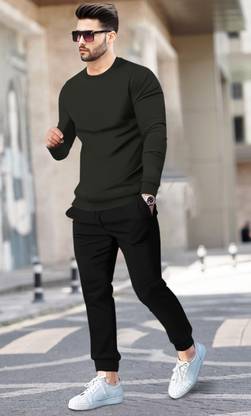 BLIVE Solid Men Track Suit