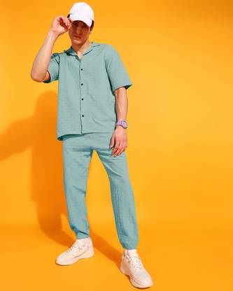 INDICLUB Solid Men Track Suit