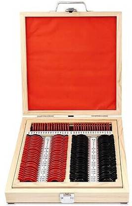 care vision Trial Glass Lens Set Eye Testing Box with Adjustable and Lightweight Trial Frame Trail Frame