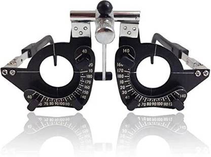 care vision Lightweight And P.D Adjustable/Deluxe Black Trial Lens Frame For Eye Check Up Trail Frame