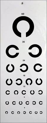 Eagle Eye Products EEP® || Professional Snellen Test Chart || Landolt C Vision Chart || 7 Lines Trail Frame