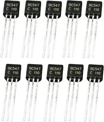 SSV CARE BC547 30 PCS SET 100mA 45V MOST USED CIRCUIT TRANSISTOR 3PIN TO-220 PACKAGE NPN Transistor