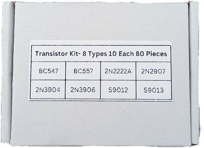 Charohm 80 Pics 8 Types 10 Each BC547 BC557 2N2222A 2N2907 2N3904 2N3906 S9012 S9013 PNP NPN Transistor