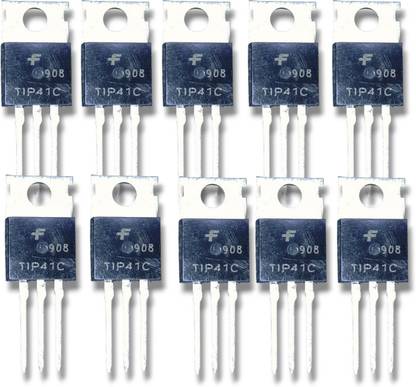 AVISRI 10 PCS TIP41C 6A,100V, 65W, USED FOR AMPLIFICATION AND SWITCHING TO-220 NPN Transistor
