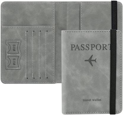 NESTIFY Passport Cover Travel Wallet Organiser,PU Leather Travel Document Holder