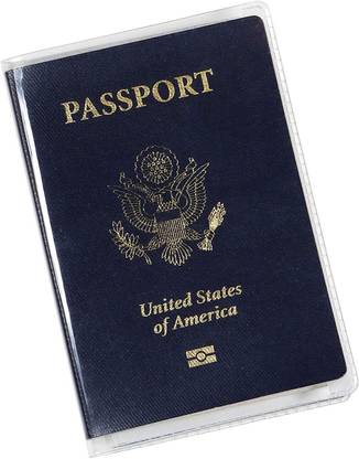 KRAPTICK Transparent Passport Cover, Passport Pouch for Travel, Waterproof Passport Cover