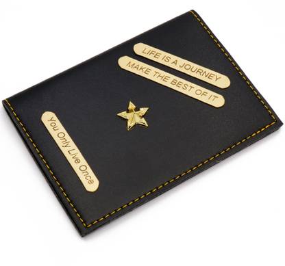 FASTIDIOUS Faux Leather Passport Holder Cover - Life is a Journey Passport Cover