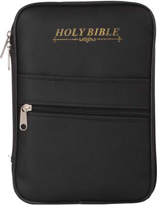 Nipun Enterprises PU Leather Bible/Notebook Cover – Black, Regular Size (25x2x17)