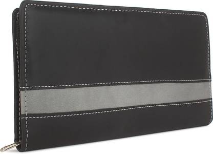 AEROCRAFT Cheque Book Card Passbook Document Holder (Black,grey)
