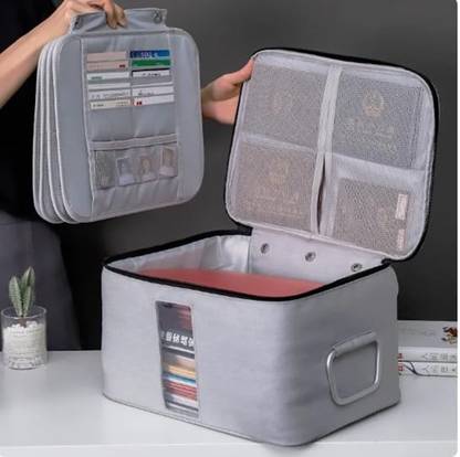 HANDCUFFS Document Storage Bag File Organizer Bag with Lock Document Organizer Bag