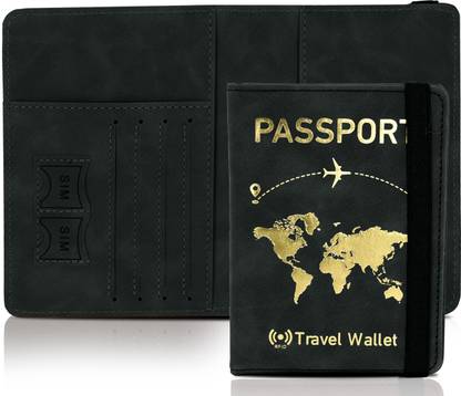 STORITE RFID Travel Passport Cover Holder Wallet for Credit Card Boarding Pass & Ticket