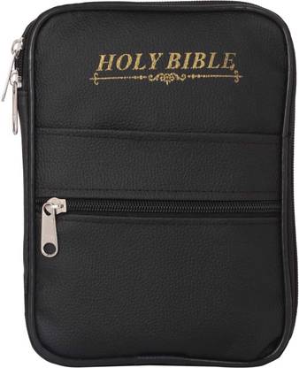 Nipun Enterprises PU Leather Bible/Notebook Cover – Black, Medium (20x15x2 cm)