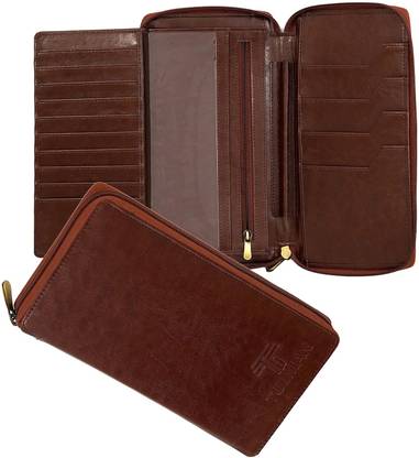 TULMAN Travel Wallet for Air Ticket Credit Debit Visiting Cards Cheque Book Holder