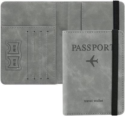 Niralasa Passport Holder Cover Travel Wallet Organiser, Passport Case with PU Leather