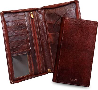 ABYS Genuine Leather Travel Accessories Document Organizer with RFID Protection