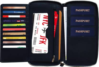 ABYS RFID Travel Passport Cover Holder Wallet for Credit Card Boarding Pass & Ticket