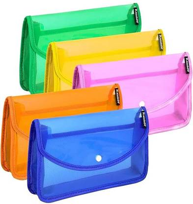 Maxjet 5 Pcs Flexi Button Bag Cheque Book Holder, Document, Passbook Holder