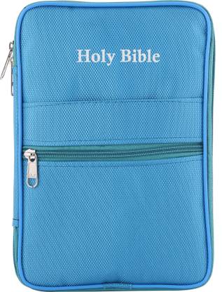 Nipum Enterprises Zippered Bible Book Cover Book Diary Cover Front Pocket PU Leather 25x17x3cm