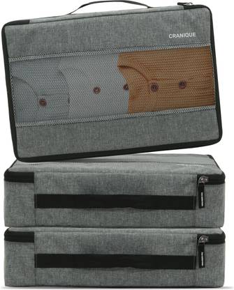 Cranique Packing Cubes for Travel, Travel Organizer Bag for Clothes Pouch - Pack of 3