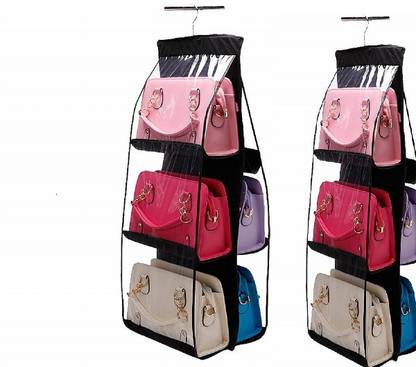 Wishbone 6 Pocket Foldable Hanging Purse Handbag Organizer