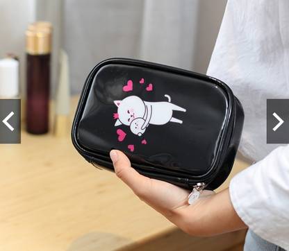Bazaar Korean Cat Three Dimensional Patent Leather Toiletry Bag Cosmetic Makeup Bag