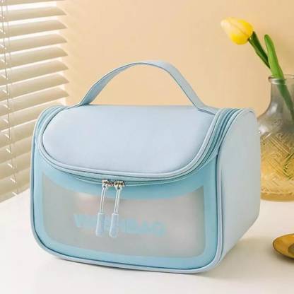 Alpyog PVC Cosmetic Zipper Travel Wash Bag Organizer Toiletry Makeup Portable Carry Bag