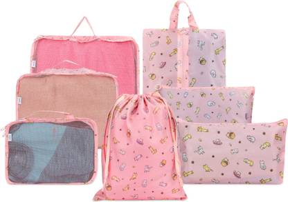 NFI essentials Set of 7 Cube Storage Organizer Bags Clothes Packing Storage Travel Organizer