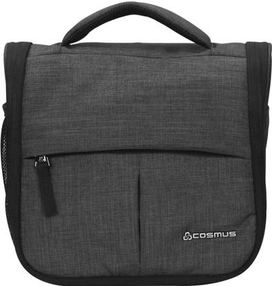 Cosmus LUXE Unisex Multiple Pocket Stylish Dark Grey Toiletry Bag