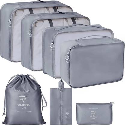 Mungat 7 Pcs Travel Organizer Pouch Packing Cubes for Clothes