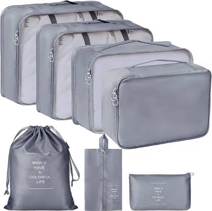 Mungat 7 Pcs Travel Organizer Pouch Packing Cubes for Clothes