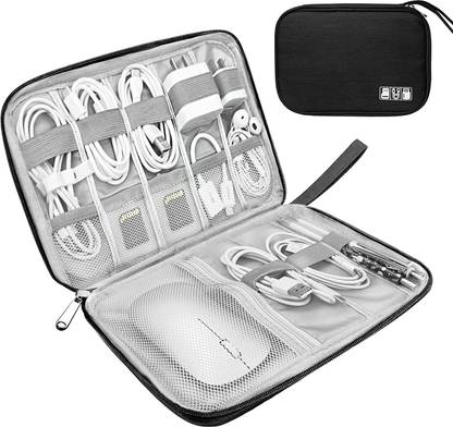 Atirap Travel Electronic Organizer Bag Cable Organizer Case digital Storage Bag(Black)
