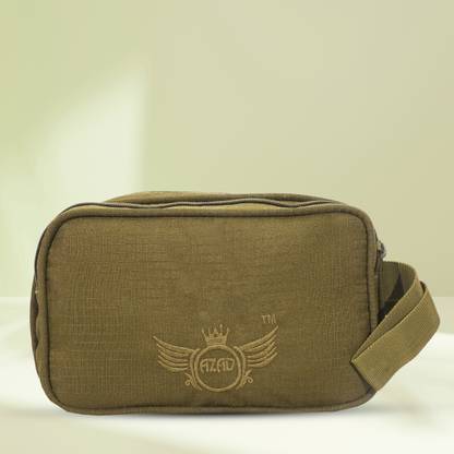 AZAD ARMY SHAVING KIT WITH 2 COMPARTMENT AND 2 POCKET Travel Shaving Kit & Bag