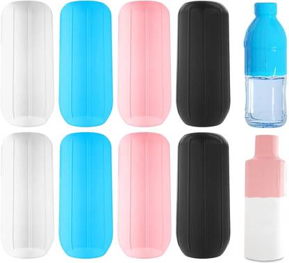 FORABH 8Pcs Elastic Sleeve for Leak Proofing Silicone Travel Bottle Covers Travel Toiletry Kit