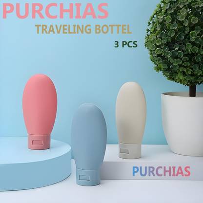 PURCHIAS 3Pcs Travel Bottles for Toiletries Set, Shampoo Bottle Set, Toiletry Bottles Travel Toiletry Kit