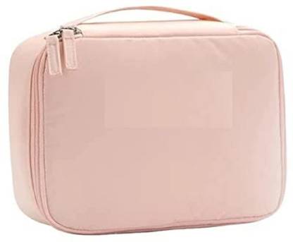 Flywind Professional Nylon Travel Cosmetic Bag Makeup Pouch for Zippered Cosmetic Bag Travel Toiletry Kit