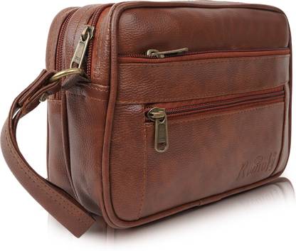 Romofy Classy Multipurpose Pouch for Men Travel Toiletry Kit,MoneyBag,with Wrist Handle Travel Toiletry Kit