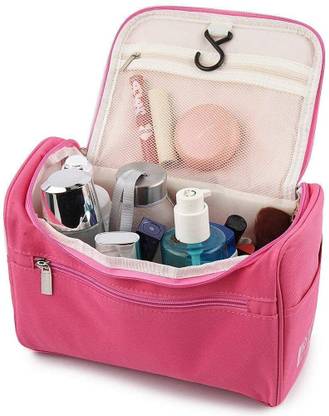 BBD Kitchen Shop Makeup Bag for Women Cosmetics, Makeup and Jewellery Grooming Vanity Box (Pink) Travel Toiletry Kit