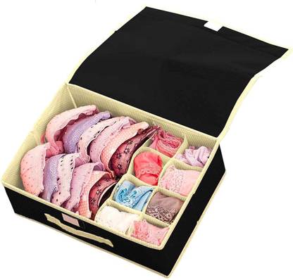 HOC Lingerie With Lid Non-Woven Drawer Dividers Innerwear Storage 04 Travel Toiletry Kit