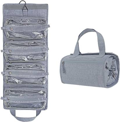 FATMUG Travel Organizer - Roll-up Toiletry Kit - Cosmetics And Make-up Pouch Travel Toiletry Kit