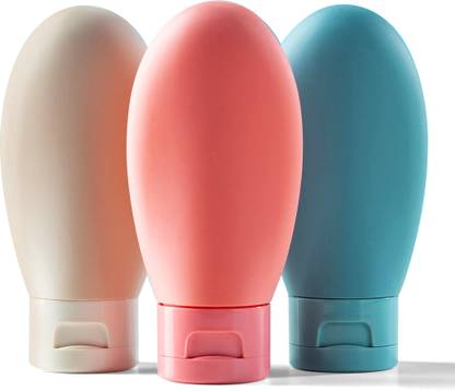 Multibrite 60ML Refillable Travel Bottles for Cream Shampoo Hand Wash Lotion Storage Bottle Travel Toiletry Kit