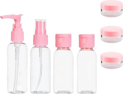 Cosluxe Travel Bottles Kit,Travel Cosmetics Bottles Set, Portable Multipurpose 7-Pcs Set Travel Toiletry Kit