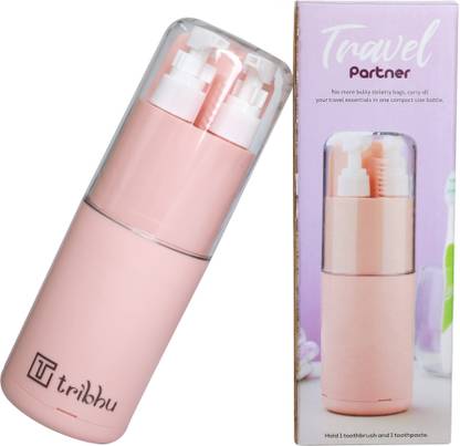 TRIBHU 6-in-1 Travel Essential Kit – Compact Leak-Proof Toiletry Dispenser Travel Toiletry Kit