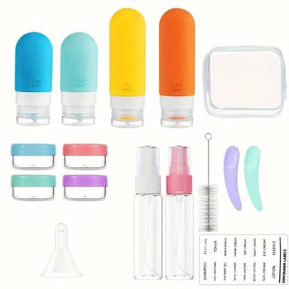 DEPOZA Pack Of 14 All-in-One Travel Toiletry Bottle Set Travel Toiletry Kit